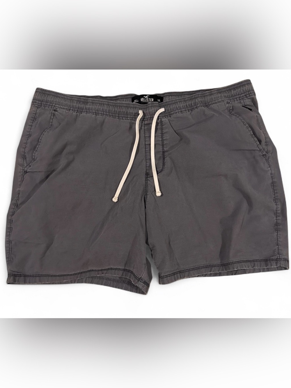 Hollister Jogger Shorts Mens XXL (40x5) Grey 5" Inseam Epic Flex Stretch Casual